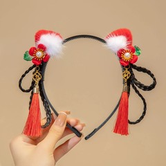 Braided Wig Tassel Hair Hoop Floral Hanfu Style Hair Clips Hair Accessories