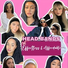 Sport Headbands for Women, Thin Elastic Soft Fabric Non-Slip Hair band Black