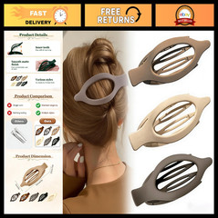 Flat Hair Clips Set – No-Slip Grip Claw & Duckbill Clips for All Hair Types, Mul