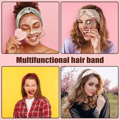 9 Pieces Elastic Hair Wraps and Adjustable Satin Headbands Twisted Turban Ban…