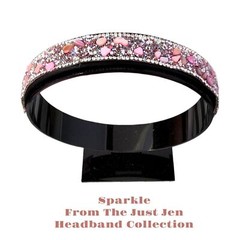 A Lovely Crystal Pink Stone Embellished Headband From The Just Jen Collection.