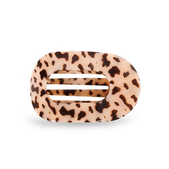 TELETIES – Round Flat Hair Clip | Medium | Blonde Tortoise