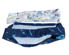 Set Of 5 Womens Elastic Headbands With Floral & Medical Prints Nurse