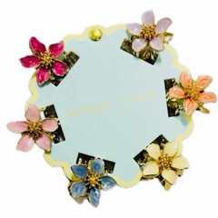 Sunday State GOLD COLORED BUTTERFLIES Set of 8 Mini Hair Clips Bling