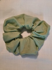 Women Large Scrunchie Cotton Fabric Sage Green Scrunchies Hair Tie