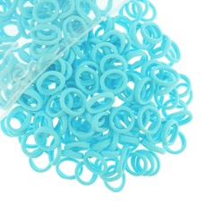200 Pcs Solid Light Blue Cotton Hair Ties for Women Girls’ Elastics Hair Ties