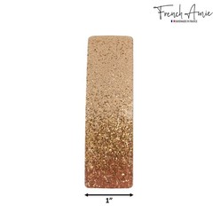 French Amie Rectangular Gold Glitter Cellulose Handmade Hair Clip Barrette