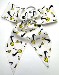Nike Game Ready Ponytail Holder Unisex All Over Print White/Opti Yellow/Black