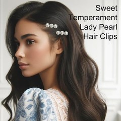 30Pcs Pearl Hair Clips Slide Bridal Accessory Geometric Snap Hairpins Barrette