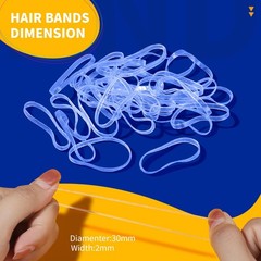 Teenitor Clear Elastic Hair Bands, 2000pcs Mini Hair Rubber Bands, Hair Ties,…