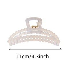 3PCS Large Clear Claw Hair Clips 4.5 Inch Strong Hold Hairpins for Women Girls