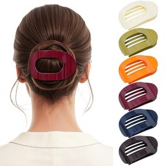 6 PCS Non-Slip Flat Hair Clips – Medium Claw Clips for Thick & Thin Hair, Strong