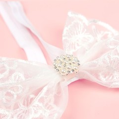 Soft Elastic Lace Hair Band For Infants Adorable Bowknot Design For Daily Wear