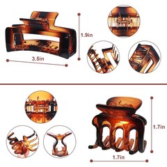 SMKSL Medium Hair Clips for Women 8 Pcs 1 Count (Pack of 8), Transparent