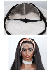 5″x1.6″ Transparent Lace Free Part Frontal Gele Wig, 100% Human Hair, 10″, 12″