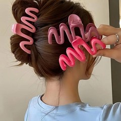 Casual Commuting Hair Clip Headwear Plastic Retro Simple Solid Color Trendy
