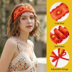 3Pcs Boho Crochet Headband Hippie Hair Bandanas Knitted Headwear Soft Stretch…