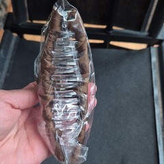 Large Brown Fabric Wrapped Clear Plastic Claw Hair Clip, Solid Classic