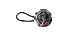 Western Womens Hair Tie 1.5x 1.5 Starburst Silver Engraved Concho Jewelry Ponytl