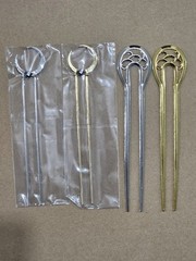 4Pcs Metal U Shaped Hairpin Large French Hair Pins Vintage Hair Sticks Hair Fork