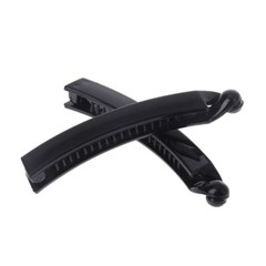2 Pieces 10 for cm Banana Hair Clips Black Square for Head Plastic Barrette