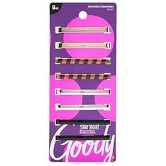 Goody Patterned Hair Barrettes Assorted Colors 8 Count