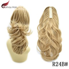 Thick Jaw Claw Clip In Ponytail Curly Wavy Hair Extensions Natural As Human Hair