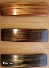 1 Long WIDE Hair Barrettes Secure Clasps 3 choices Wood look