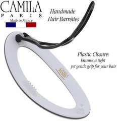 Camila Paris French Hair Barrette Clip for Women, Handmade, Metal-Free Closure