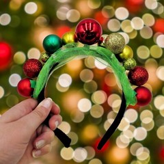 Colorful Christmas Headband Festive Holiday Party Accessory for Women Girls