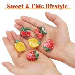 chezlena 6 PCS Fruit Hair Claw Clips for 6 Count (Pack of 1), Multicolor