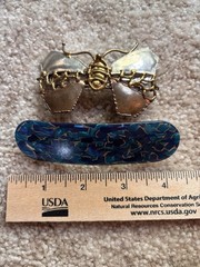 Lot of 16 VTG Hair Clips Barrettes Made In France, Japan Tortoise Blue Unique