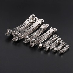 10Pcs Womens Iron Hair Barrette Bases French Hair Clips Findings Craft 30~98mm