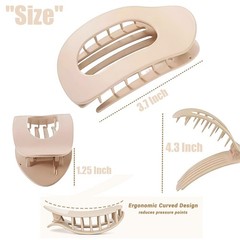 10 Pack French Flat Hair Clips for Women – Large Matte No-Slip Claw Barrettes…