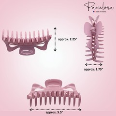 Parcelona French Classic Jumbo Large 5 1/2″ Celluloid Hair Claw Clip for Women