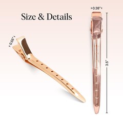 Kitsch Professional Alligator Clips 3.5 Aluminum Duckbill Hair Clips for Styling