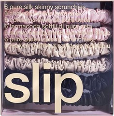 Slip Silk Skinnie Scrunchies Set Pure Mulberry Silk Hair Ties Pack of 6