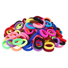 120 Pcs Cotton Hair Ties Toddler Kids Multicolor Elastic Bands Seamless Set 15Pk