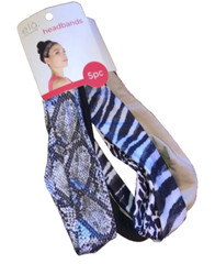 Women’s ELA Accessories 5 Pc Animal Print Headbands New