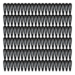 120 Pack 2 Inch Black Color Barrettes 120 Count (Pack of 1), 120 Clips
