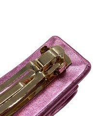 SALVATORE FERRAGAMO Barrette Metallic finish Pink Authentic From Japan