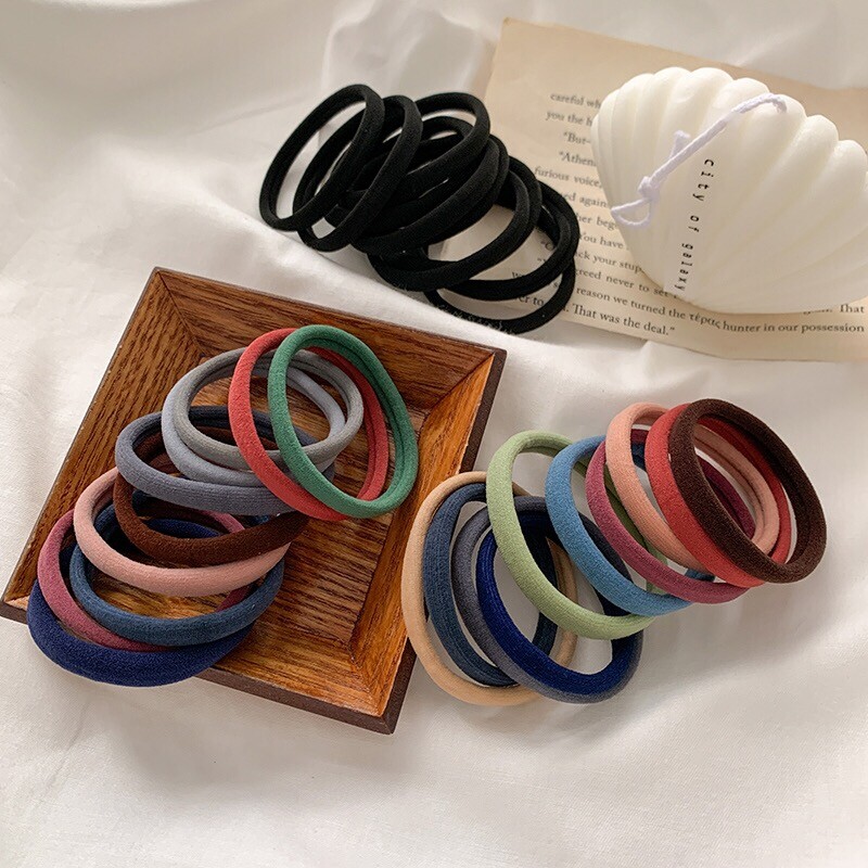 50Pcs Women Girls Seamless Hair Band Ties Rope Ring Elastic Ponytail Holder US
