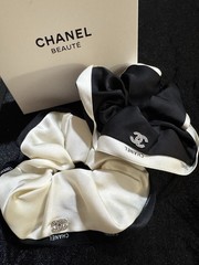 Chanel Novelty Beauty Chanel Beaute Hair Accessory Silk Scrunchie Hair Tie