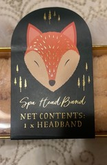 World Market Fox Spa Headband Plush Fluffy Makeup Skincare Head Band NIB New