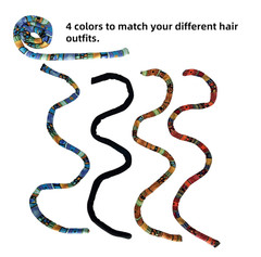 4 Pieces Spiral Lock Hair Tie for Dreadlocks – Iron Wire Embedded, Bendable Pony
