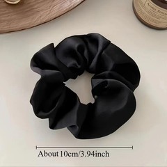 5pcs Women Elegant Solid Color Large Scrunchie Hair Ties Ponytail Holder
