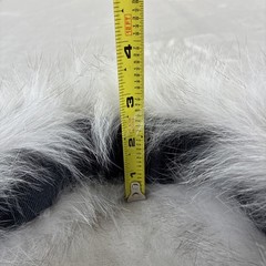 New Finland Fox Fur Headbands: Black & Grey Speckled Made in Canada Bnfts Chrty