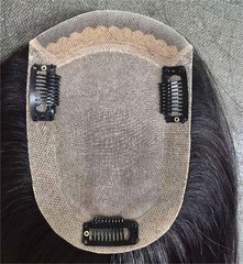 3.5″x5.5″/5″x6″Seamless Silk Top 100%Remy Human Hair Topper with Tic Tac 12″~18″