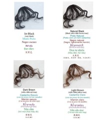 100% Human Hair Wavy See-Through French Blunt Bang Fringe, Natural Black, Brown