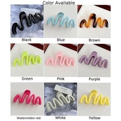 Casual Commuting Hair Clip Headwear Plastic Retro Simple Solid Color Trendy